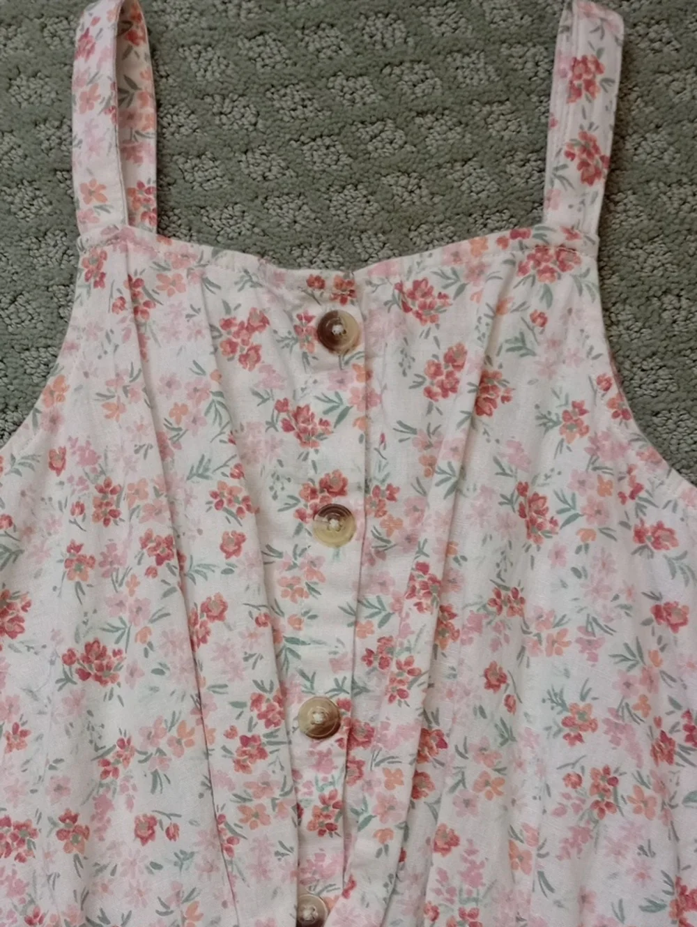 Oshkosh B'gosh Beige Floral Wide-Leg Jumpsuit